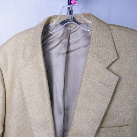 Jos A Bank 100% Silk Sport Coat Blazer 42L - Picture 3 of 4
